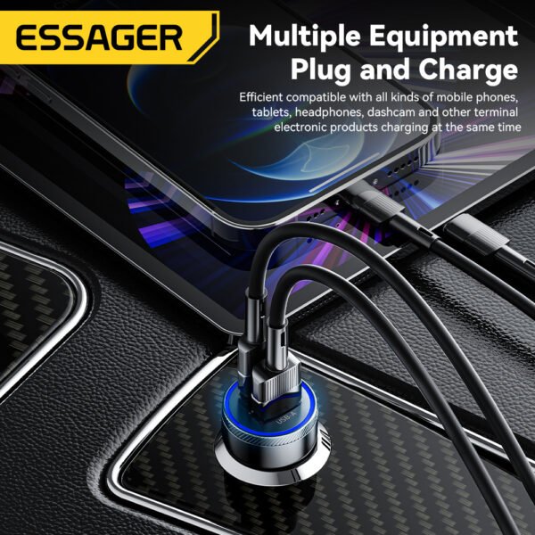 Essager 54W Fast Car Charger (QC 3.0 + PD 3.0)