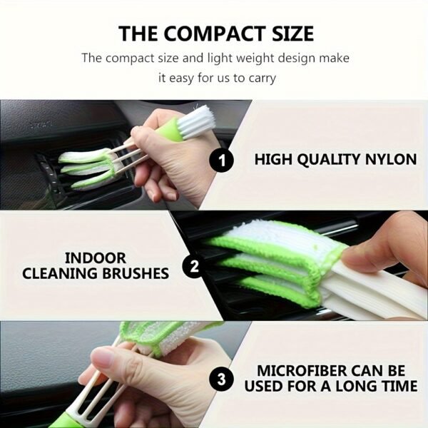 2-in-1 Car Air Vent Cleaning Brush (Multi-Function Tool)