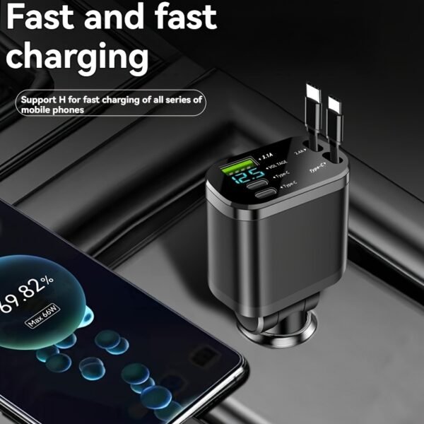 5-in-1 Multi-Port Fast Charging Car Charger (2025 Model)