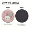 2pcs Strawberry Cartoon Cat Coasters For Car Cup