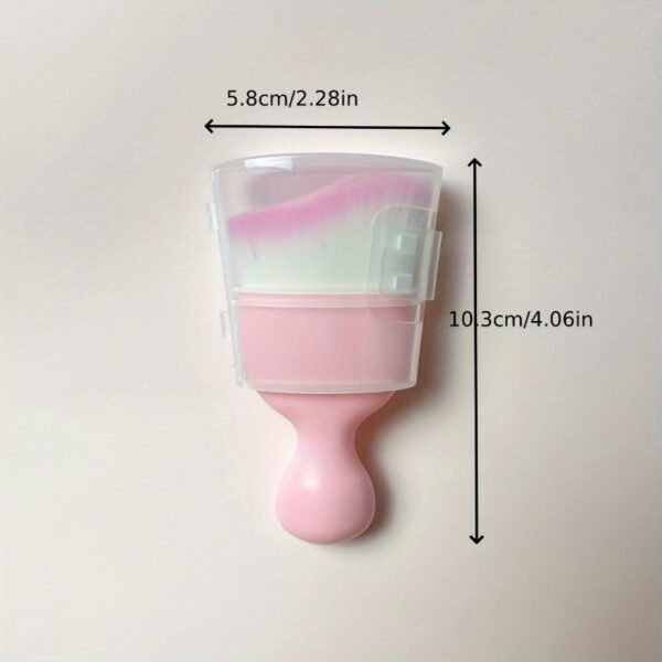 1pc of Ultra-Soft Pink Brush for Car Detailing Featuring White Bristles