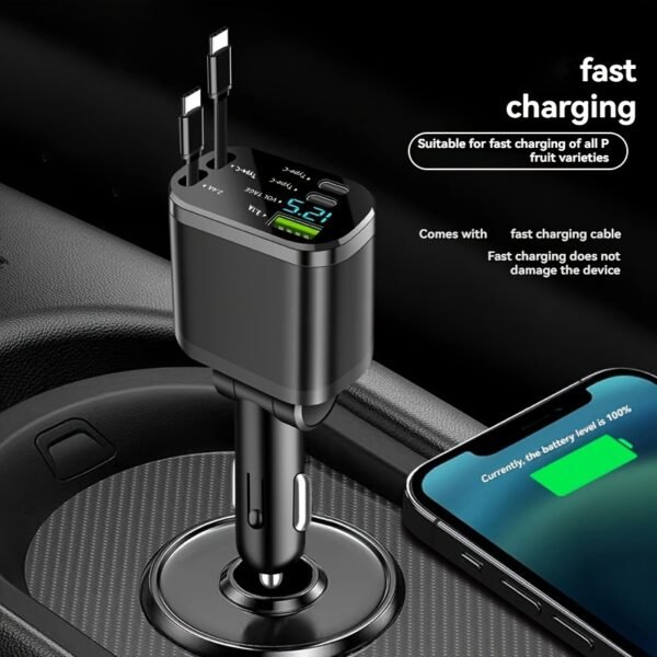 5-in-1 Multi-Port Fast Charging Car Charger (2025 Model)
