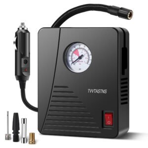 12V Portable Tire Inflator Air Compressor (100PSI with LED Light)
