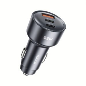 Toocki 65W Triple Port Car Charger (USB-A + 2 USB-C)