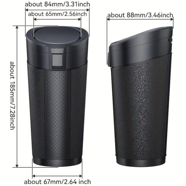 Car Trash Can with One-Touch Lid