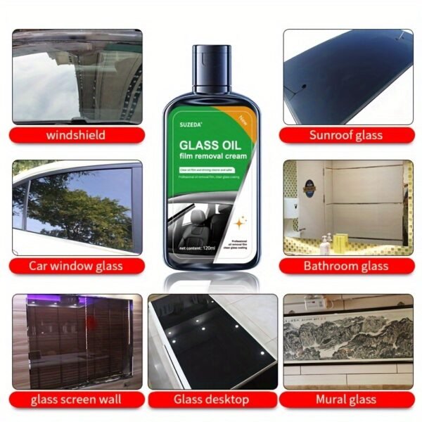 Windshield cleaning and oil film removal