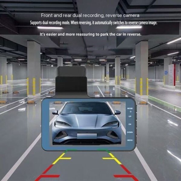 Car Dash Camera with 10.16cm Screen - Front and Rear Dual Lens Car DVR Driver Recorder