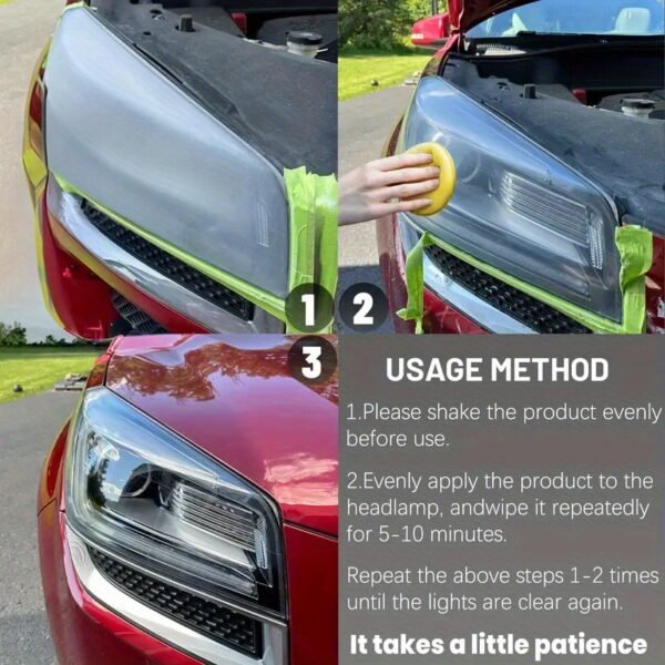 Car Headlight Restoration Repair Cream