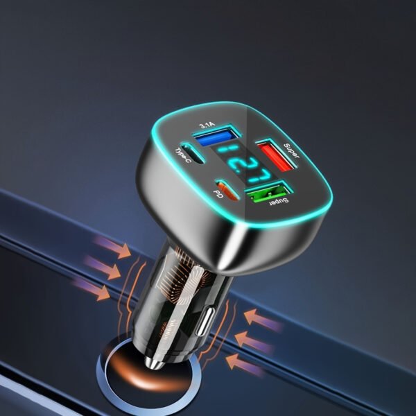 250W Ultra-Fast PD Car Charger (5A High Power)