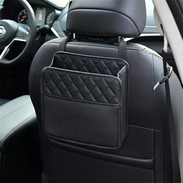 1pc PU Leather Car Seat Organizer 