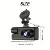 Mini Triple Lens Dash Cam Compact Design