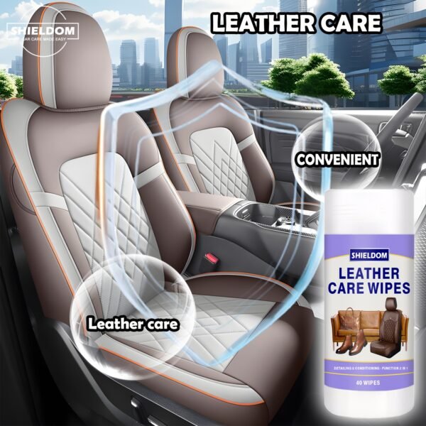 Leather Conditioner Wipes for Car Seats & Sofa