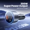 200W Super Flash Car Charger (2 USB-C + 1 USB-A)