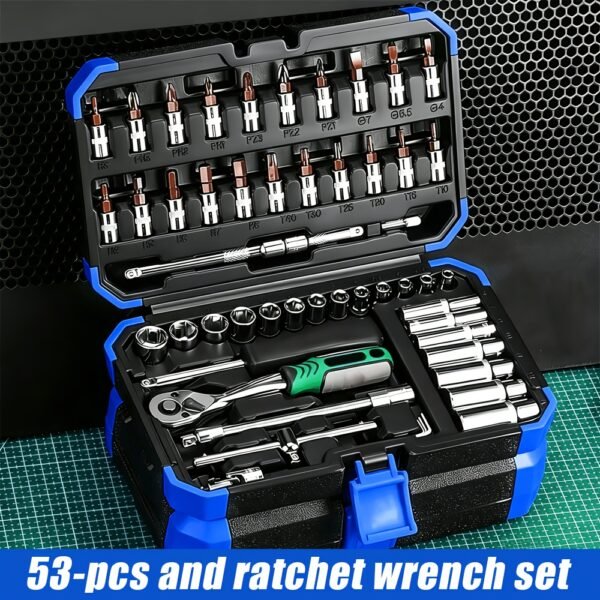 53pcs Car Repair Tool Kit (Dual-Purpose Set)