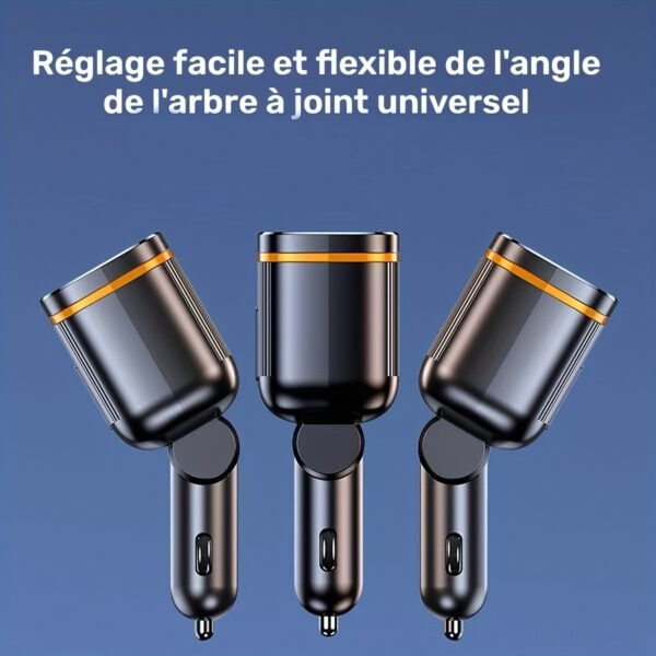 145W Car Charger with Dual Socket Extender (1 to 2)