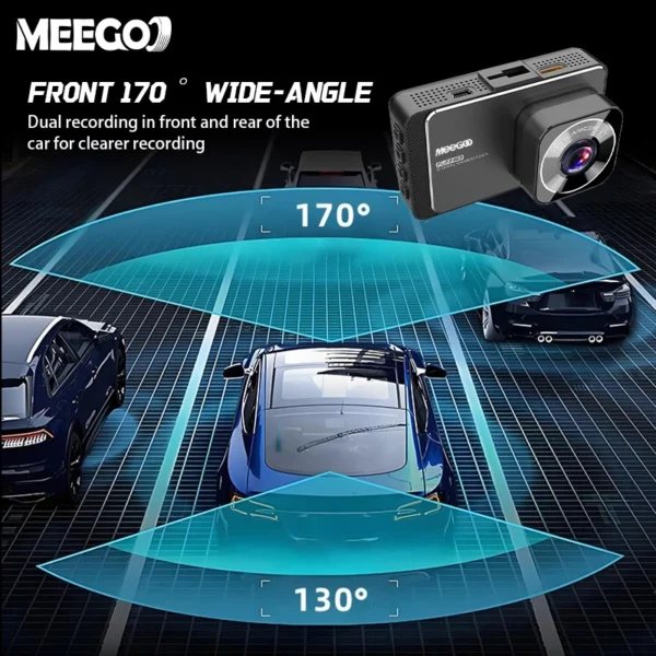 MeeGoo Full HD Dual Dash Cam Front & Rear